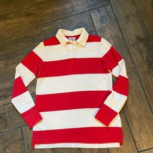 Lands End striped women’s rugby top. NWOT